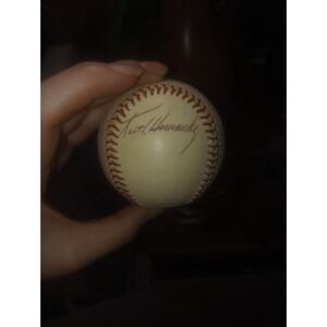 Keith Hernandez, Ted Simmons, Mike Tyson, Ken Gerhart & 1 More Autographed Ball
